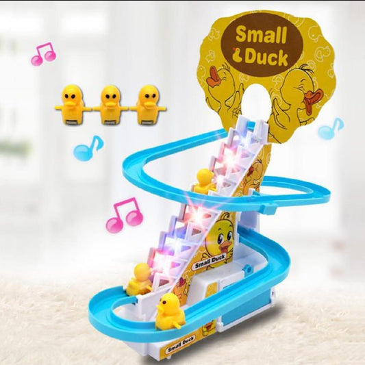 Duck Climbing Stairs Toy for Kids with Lights and Music